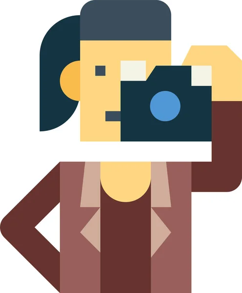 Camera Photographer Photographic Icon — Stock Vector