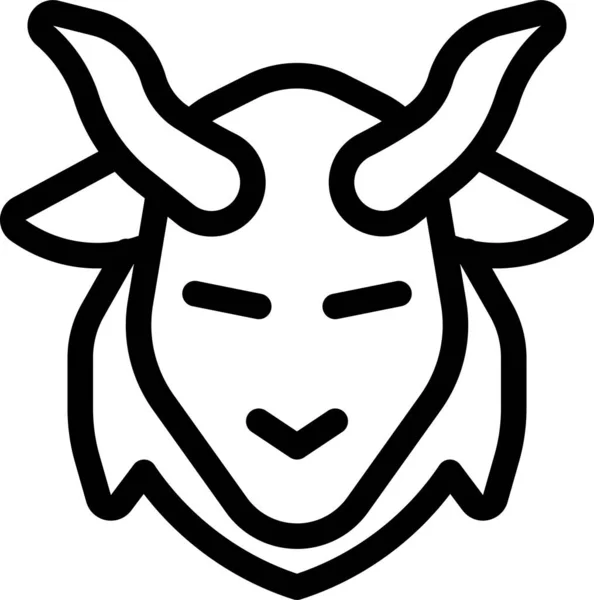 Aries Astrología Cultura Icono Estilo Esquema — Archivo Imágenes Vectoriales