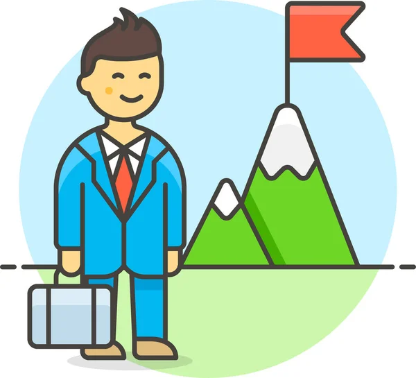 Business Businessman Desafío Icono Categoría Gestión Empresas — Vector de stock