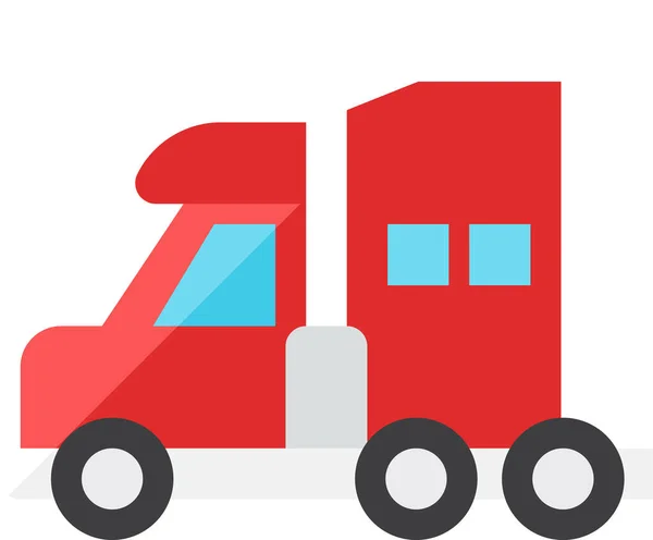 Значок Вантажівки Плоских Транспортних Засобів Моди Транспортування Плоскому Стилі — стоковий вектор
