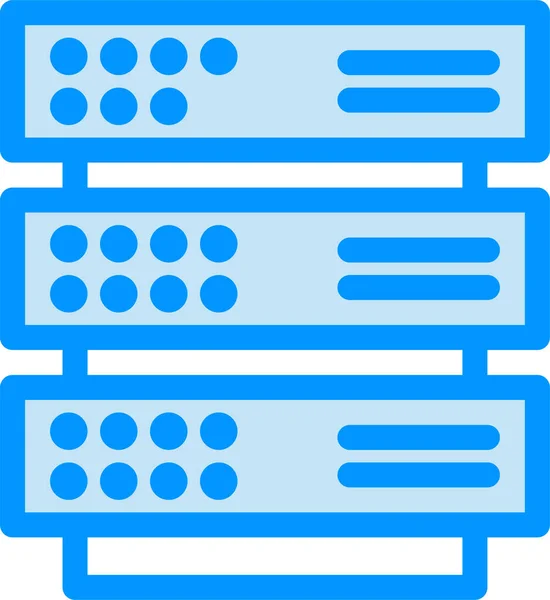 Icona Del Server Rack Rete Nella Categoria Computer Hardware — Vettoriale Stock