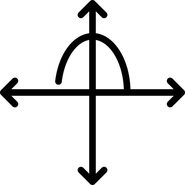 Definición Icono Ecuación Curva Análisis Estilo Esquema — Archivo Imágenes Vectoriales