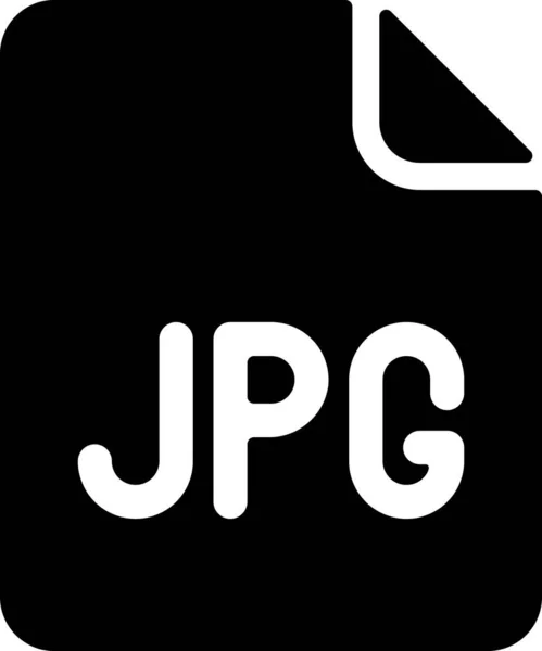 画像ファイルJpg Icon Solid Style — ストックベクタ