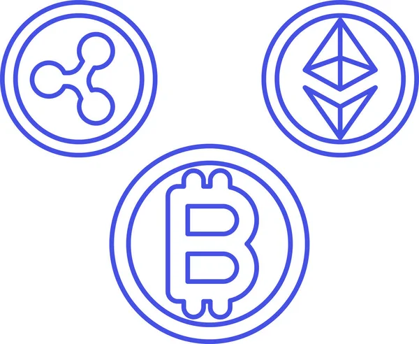 Eszköz Bitcoin Ikon — Stock Vector