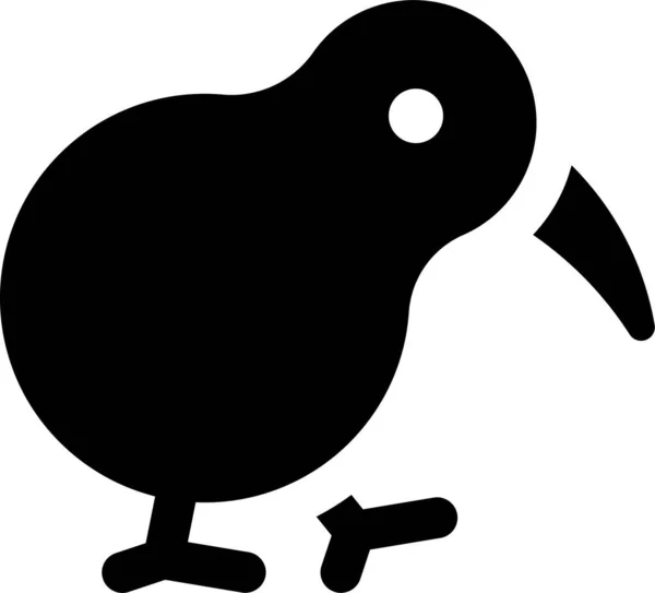 Zvířata Domácí Ptáci Ikona Pevném Stylu — Stockový vektor