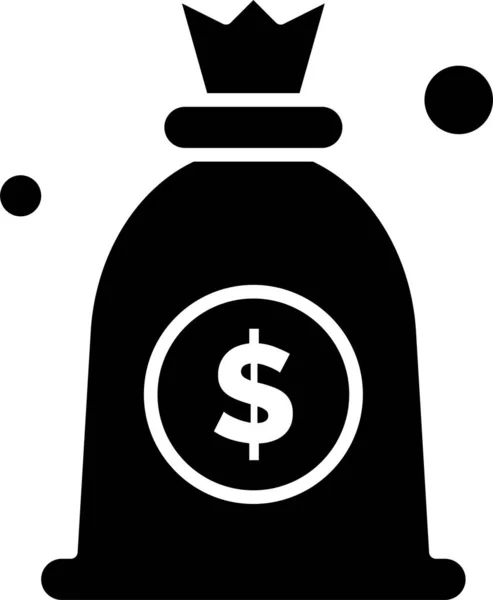 Ikona Taška Dolar Peníze — Stockový vektor