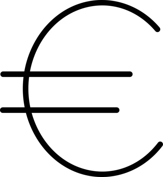 Moneda Negocios Icono Estilo Esquema — Vector de stock