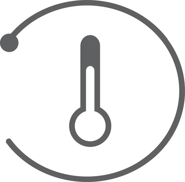 Previsión Temperatura Termómetro Icono Estilo Sólido — Vector de stock