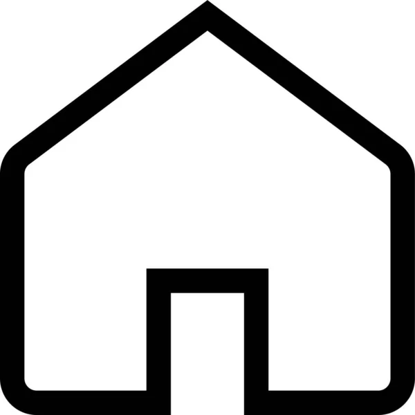 Icono Casa Aplicación Estilo Esquema — Archivo Imágenes Vectoriales