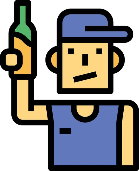 Botella Bebida Beber Icono — Vector de stock