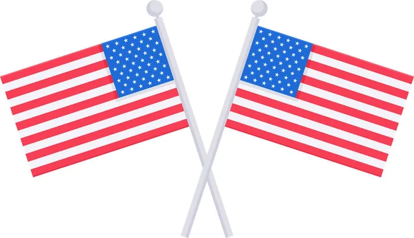 Америка Четвертый День Независимости Икона Плоском Стиле — стоковый вектор