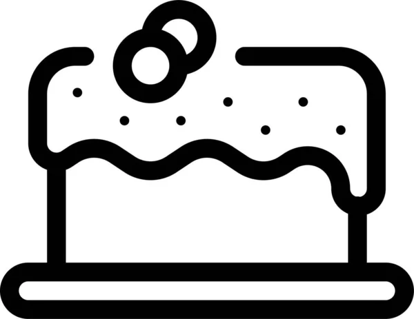 Cake Bake Dessert Icon Christmas Category — Stock Vector