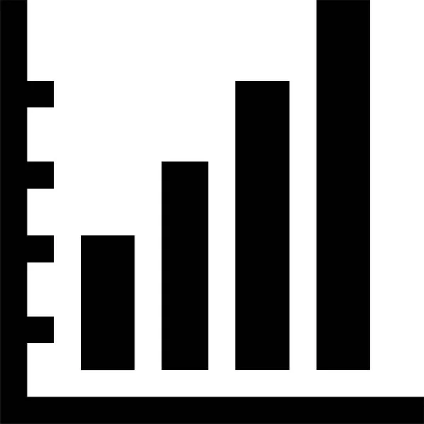 Значок Діаграми Смужок Аналітики Суцільному Стилі — стоковий вектор