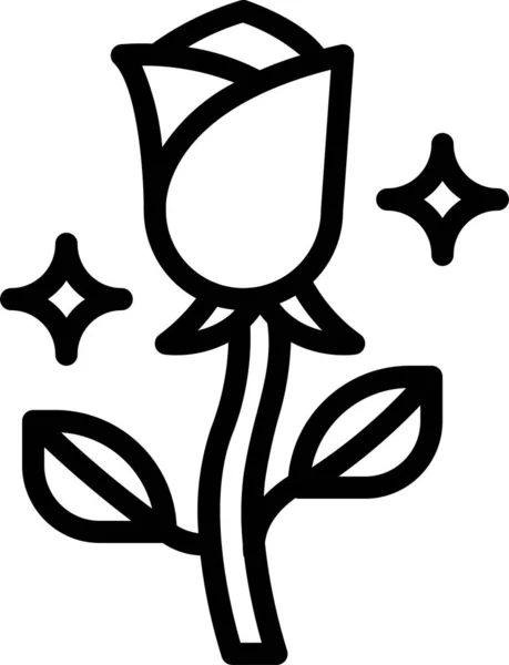 Цветок Аромата Иконка Стиле Наброска — стоковый вектор