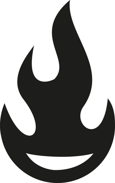 Fuego Caliente Icono Quema Estilo Sólido — Vector de stock