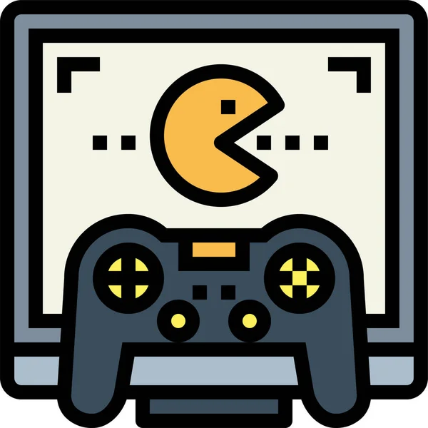 Console Game Multimedia Icon Games Gaming Category — Stock Vector