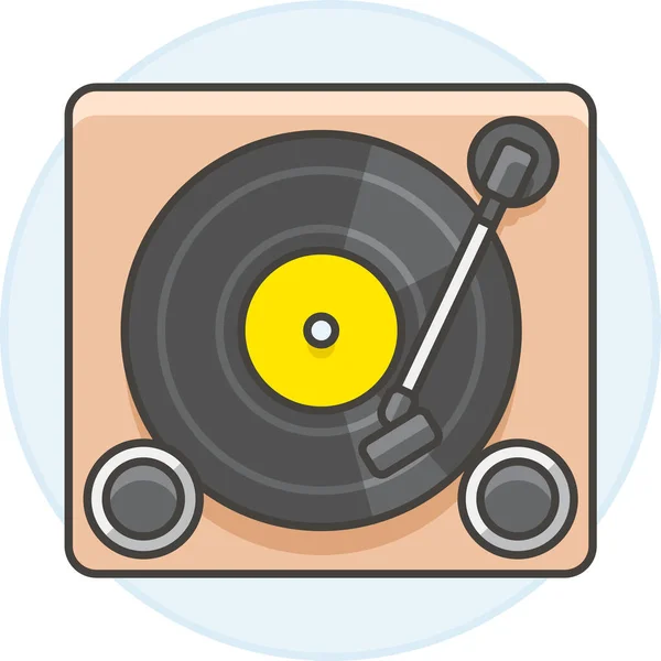 Ρετρό Μουσικό Εικονίδιο Στην Κατηγορία Ηλεκτρονικών Συσκευών Συσκευών — Διανυσματικό Αρχείο