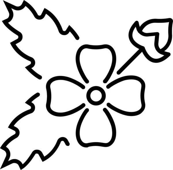 Biologie Blume Kräuter Symbol — Stockvektor