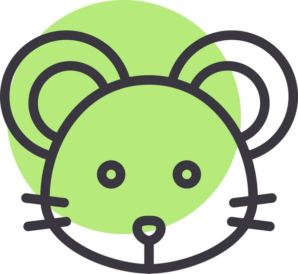 Иконка Мышиной Крысы Стиле Заполненного Контура — стоковый вектор