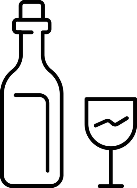 Bebida Vidrio Icono Alcohol Categoría Ramadán Eid — Archivo Imágenes Vectoriales