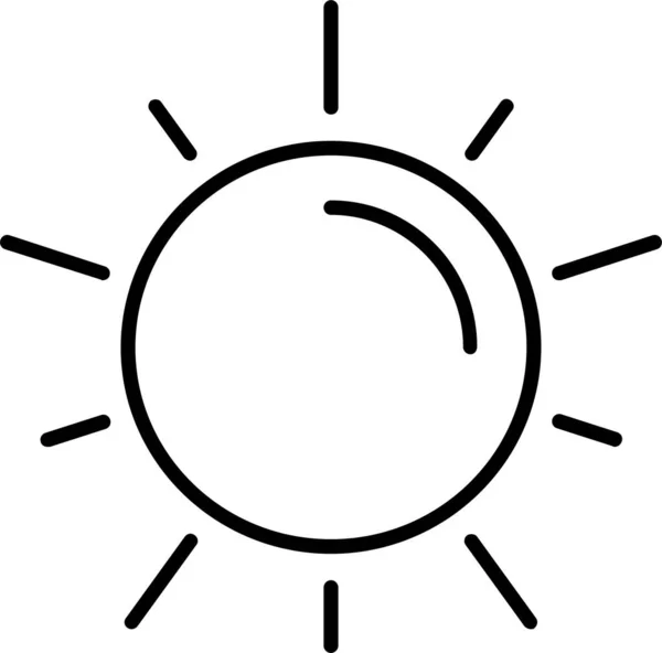 夏日棕褐色天气图标 — 图库矢量图片