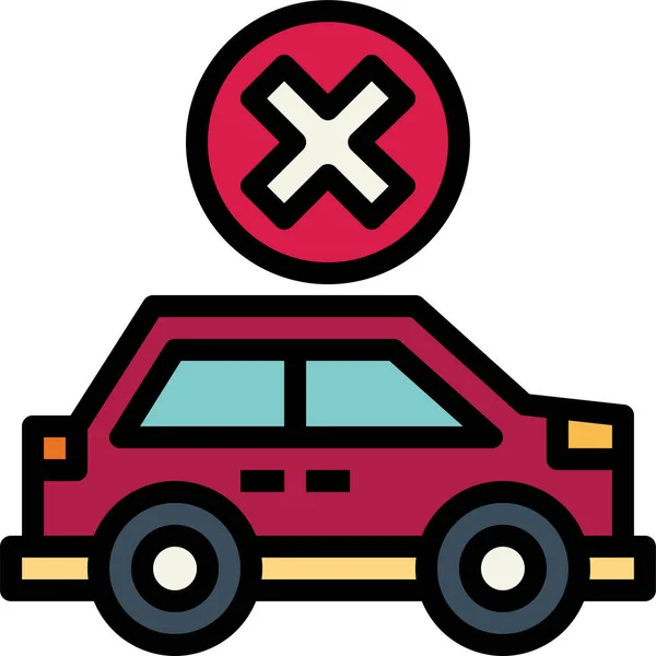 Auto Geen Vervoer Pictogram — Stockvector