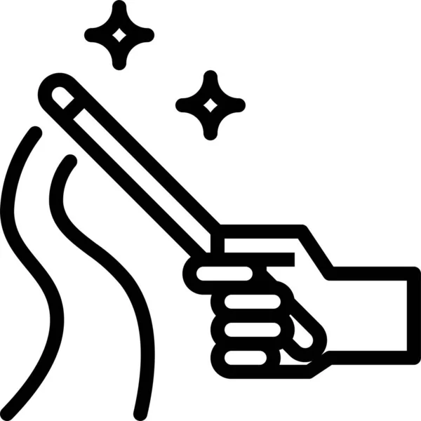 Zauberstab Hand Symbol — Stockvektor