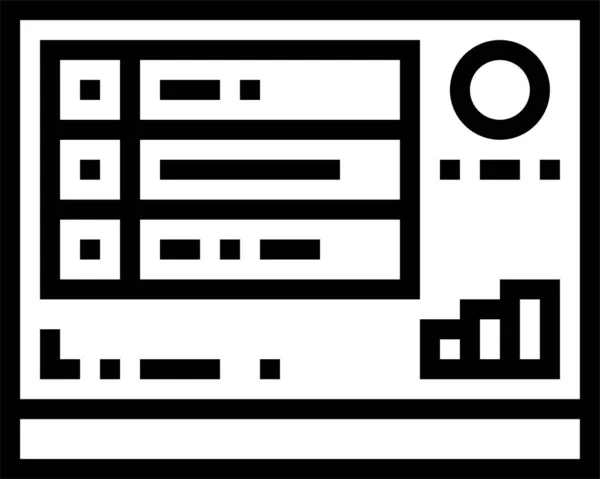 Audio Lijst Muziek Icoon Grote Lijnen Stijl — Stockvector