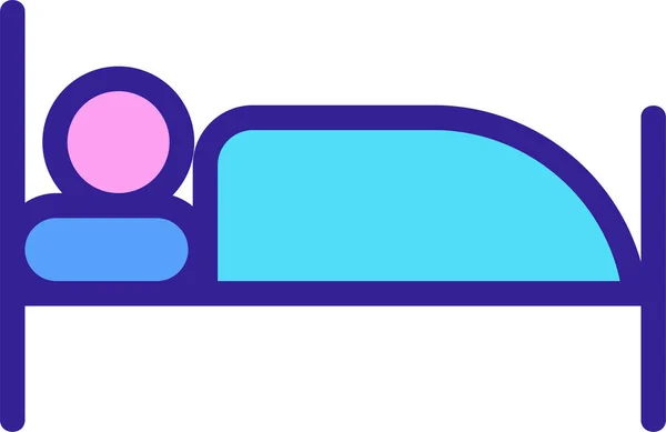 Ikon Kontur Kamar Tidur Dalam Kategori Layanan Kesehatan Rumah Sakit - Stok Vektor