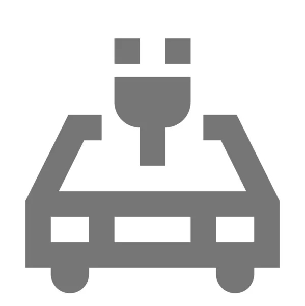 Значок Електротранспорту Автомобіля Стилі Контур — стоковий вектор