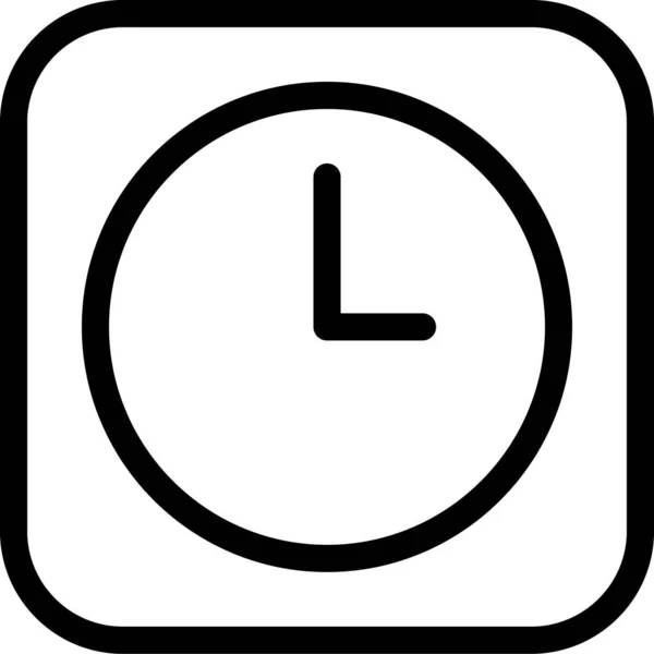 Cercle Horloge Cadre Icône Dans Style Contour — Image vectorielle