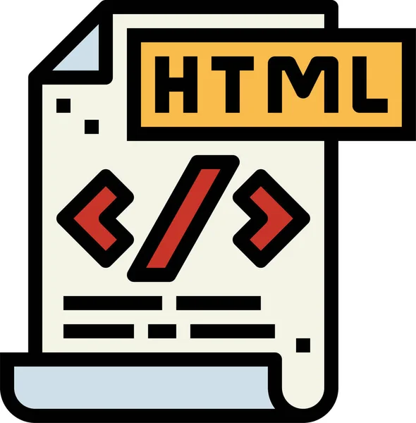 스타일 Html 아이콘을 코딩하는 브라우저 — 스톡 벡터