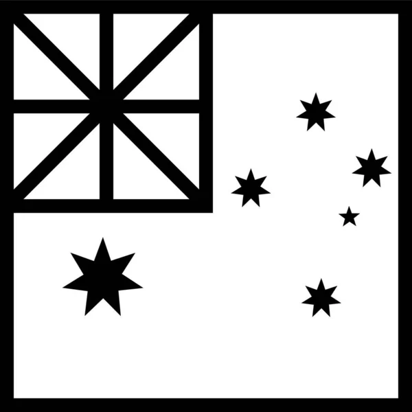 Aussie Australia Country Icon Outline Style — 스톡 벡터