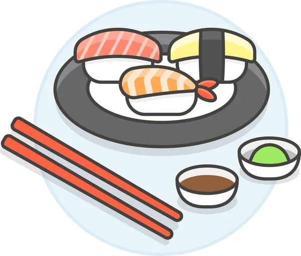 Ikon Masakan Sumpit Asia Dengan Gaya Yang Lengkap - Stok Vektor