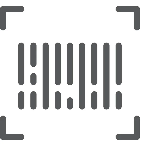 Barcode Business Commerce Symbol Umriss Stil — Stockvektor