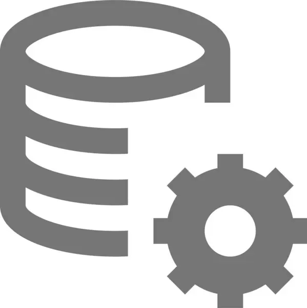 Konfigurationssymbol Für Servereinstellungen Umrissstil — Stockvektor