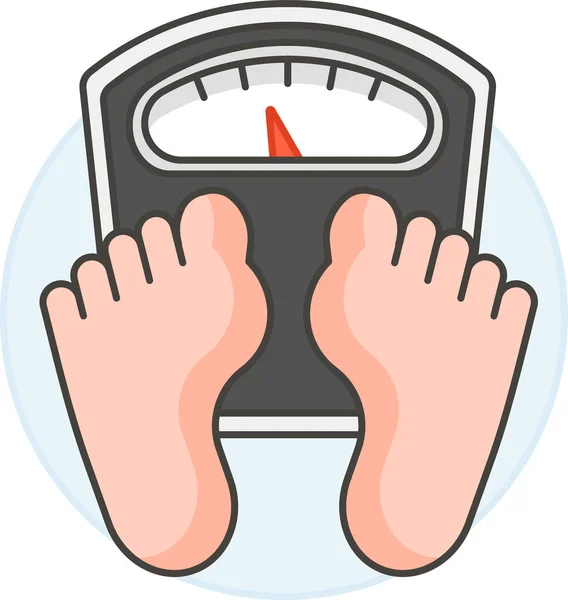 医療部門における体重計のアイコン — ストックベクタ