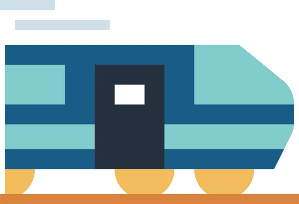 Ikona Pociągu Stacji Metra Płaskim Stylu — Wektor stockowy