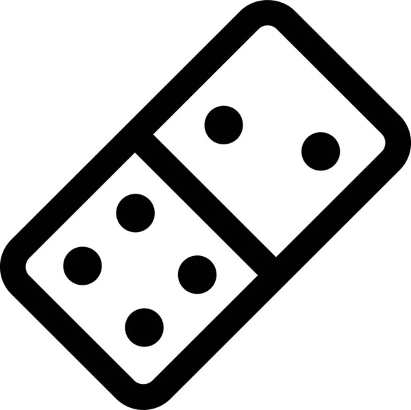 Επιτραπέζιο Παιχνίδι Δυάρι Εικονίδιο Στυλ Περίγραμμα — Διανυσματικό Αρχείο