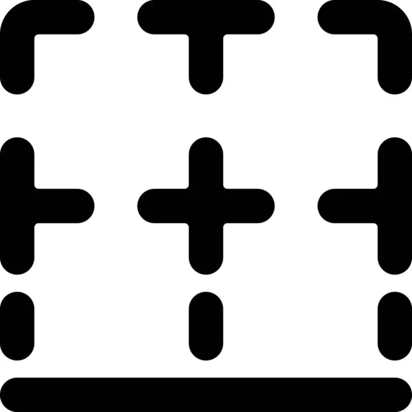 Значок Нижньої Рамки Комірки Суцільному Стилі — стоковий вектор