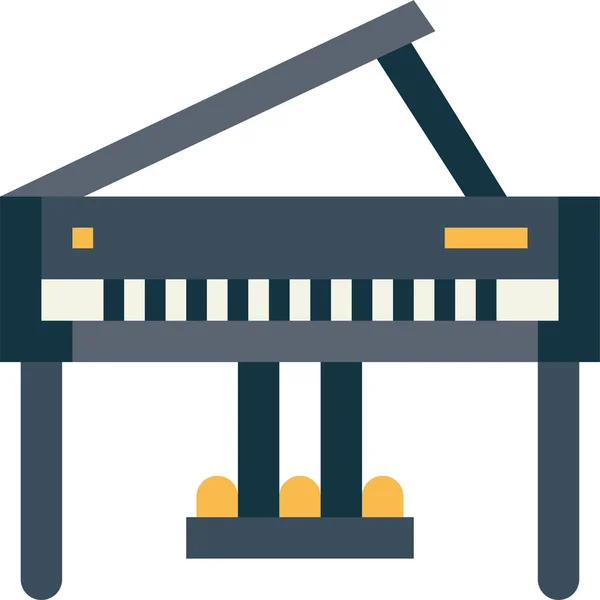 Klassieke Instrumenten Toetsenbord Pictogram — Stockvector