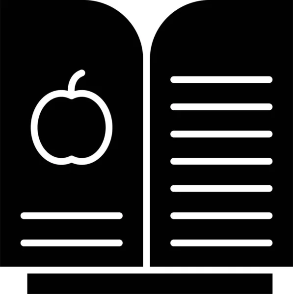 Apple Book Science Icon Στην Κατηγορία Εκπαίδευση Σχολείο Μάθηση — Διανυσματικό Αρχείο