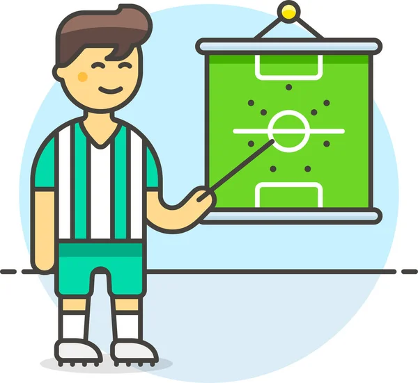 Spel Voetbal Voetbal Icoon Sport Categorie — Stockvector