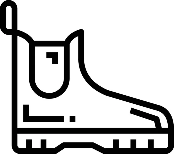 Botines Icono Calzado Categoría Calzado — Vector de stock