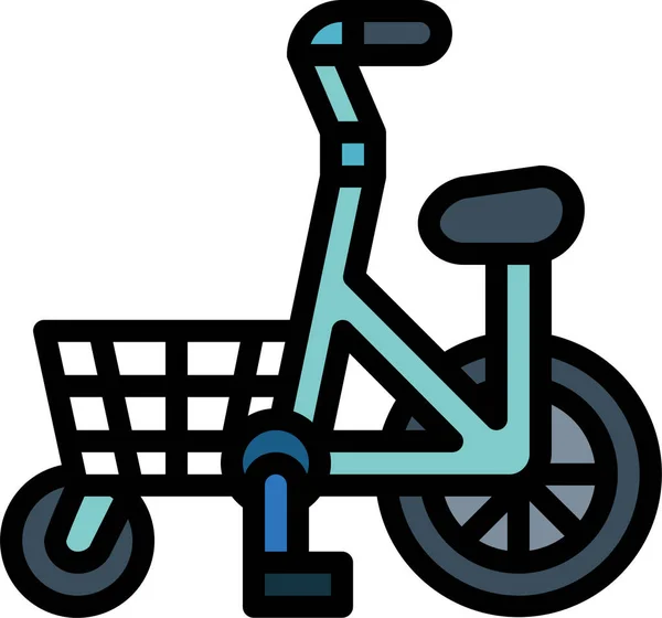 Bicycle Bike Cargo Icon — Stock Vector