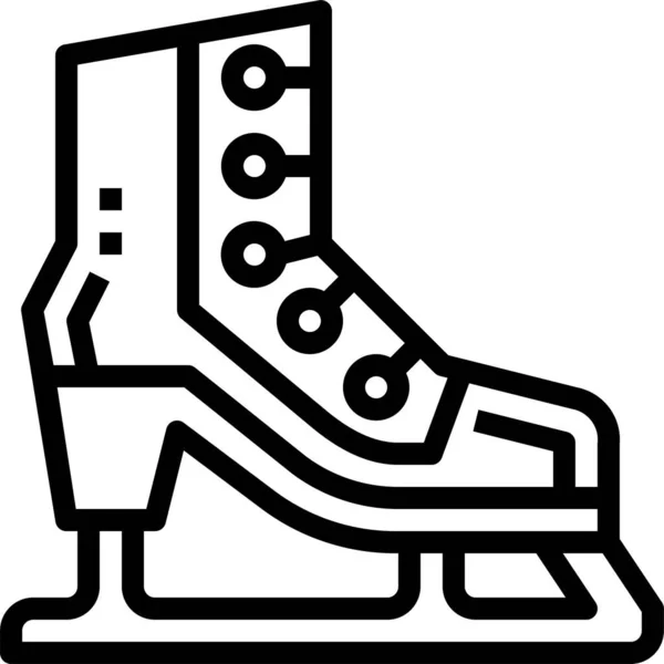 Competencia Hielo Zapatos Icono — Vector de stock