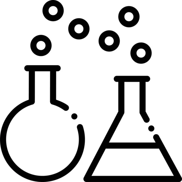 Beaker Ícone Erlenmeyer Cônico Estilo Esboço —  Vetores de Stock