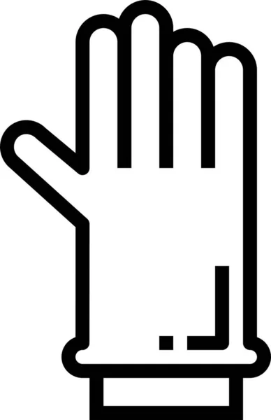 Значок Захисту Сільськогосподарської Рукавички Контурному Стилі — стоковий вектор