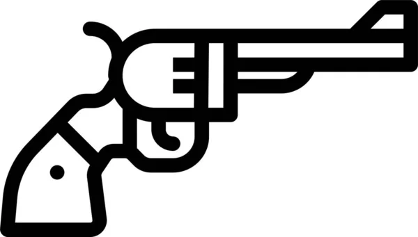 Pistola Del Ejército Icono Pistola Estilo Esquema — Vector de stock