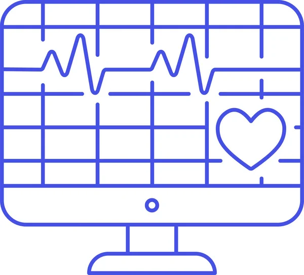 Ecg Egk Ekg Ikona Kategorii Szpitale Opieka Zdrowotna — Wektor stockowy